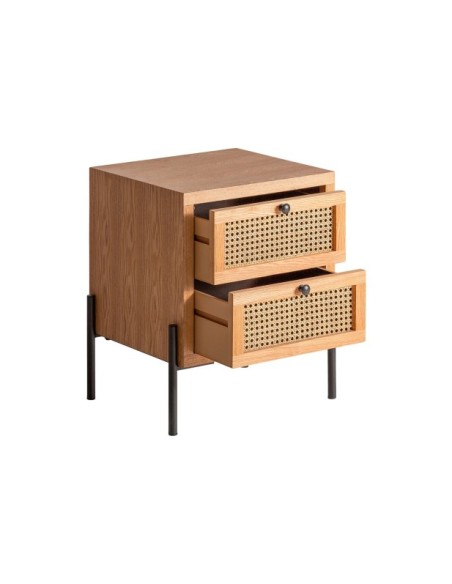 Mesita de Noche ZETEL, DM / Marrón - Kodu Home Design