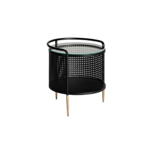 Mesa Auxiliar FUSSEN, Hierro / Negro, Oro - Kodu Home Design 2