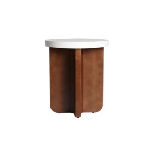 Mesa Auxiliar GRANDVAL, DM / Blanco, Marrón - Kodu Home...