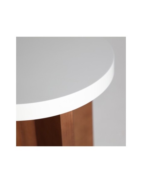 Mesa Auxiliar GRANDVAL, DM / Blanco, Marrón - Kodu Home Design