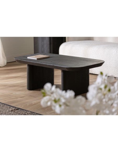 Mesa de Centro ROGNES, Madera / Negro - Kodu Home Design