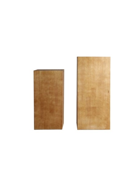 Set 2 Mesas Auxiliares PEANA LECCO 38x38 / 45x45 cm, Madera / Marrón - Kodu Home Design
