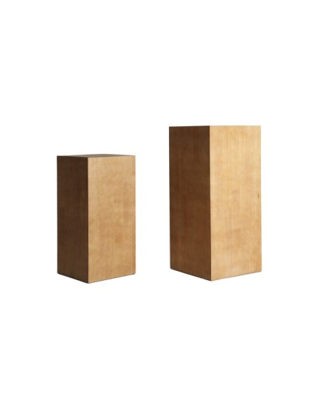 Set 2 Mesas Auxiliares PEANA LECCO 38x38 / 45x45 cm, Madera / Marrón - Kodu Home Design