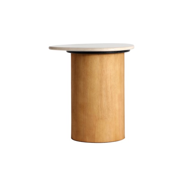 Mesa Auxiliar LORACH, Mármol / Marrón...