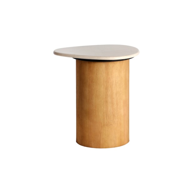 Mesa Auxiliar LORACH, Mármol / Marrón...