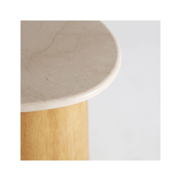 Mesa Auxiliar LORACH, Mármol / Marrón...