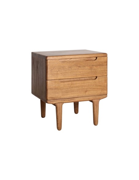 Mesita de Noche SLOUGH, Madera / Marrón - Kodu Home Design