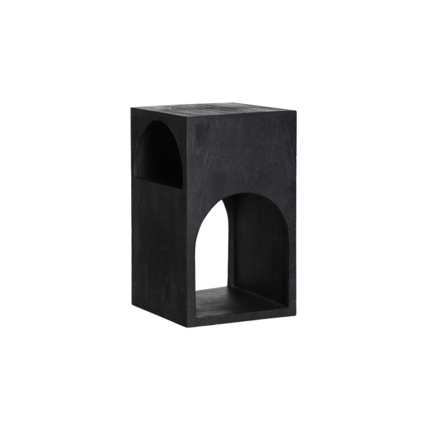 Mesa Auxiliar KIRILA 30x30x50 cm, Mango/Negro - Kodu Home Design 34132