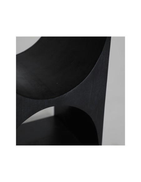 Mesa Auxiliar KIRILA 35x30x55 cm, Mango / Negro - Kodu Home Design