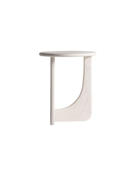 Mesa Auxiliar INHA, Mango / Blanco Roto, Blanco - Kodu Home Design