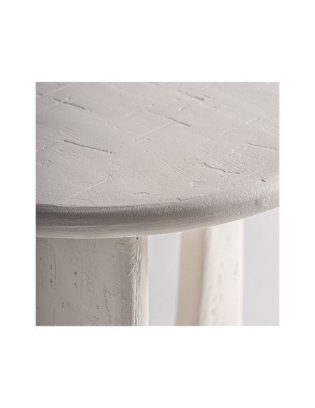 Mesa Auxiliar INHA, Mango / Blanco Roto, Blanco - Kodu Home Design