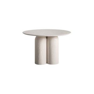 Mesa de Comedor INHA Ø120 cm, Mango / Blanco Roto, Blanco... 2