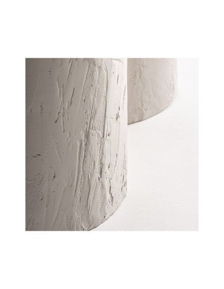 Mesa de Comedor INHA Ø120 cm, Mango / Blanco Roto, Blanco - Kodu Home Design