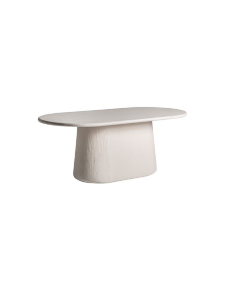 Mesa de Comedor INHA 200x100 cm, Mango / Blanco Roto, Blanco - Kodu Home Design