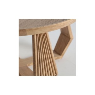 Mesa BUSHEY Ø77x40cm, Madera/Natural, Marrón - Kodu Home Design; 34750 2