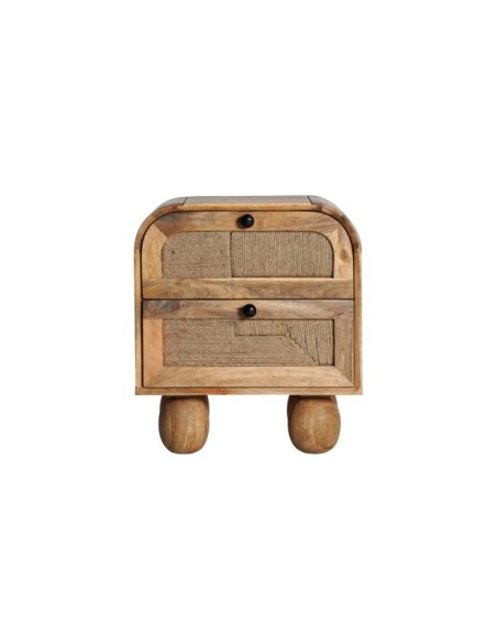 Mesita de Noche VOREY, Mango / Marrón - Kodu Home Design