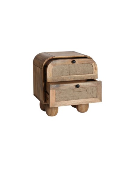 Mesita de Noche VOREY, Mango / Marrón - Kodu Home Design