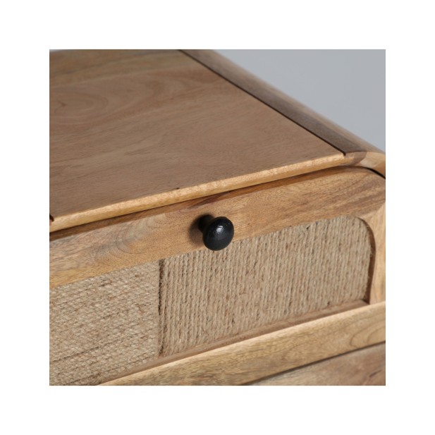 Mesita de Noche VOREY, Mango / Marrón...