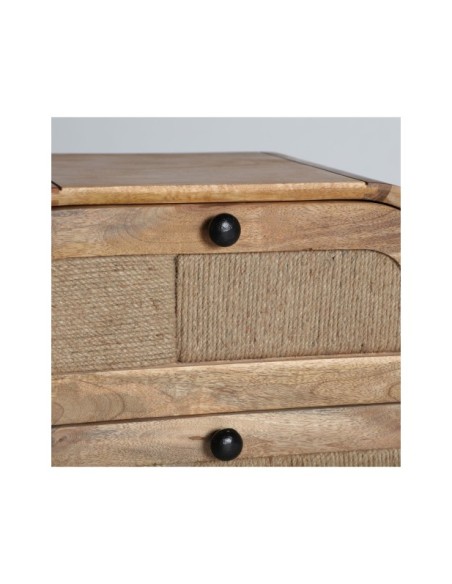 Mesita de Noche VOREY, Mango / Marrón - Kodu Home Design