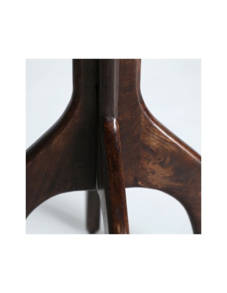 Mesa Auxiliar BICKERTON Ø50x51 cm, Mango / Negro, Marrón - Kodu Home Design