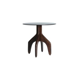 Mesa BICKERTON Ø50x47cm, Mango/Negro, Marrón - Kodu Home Design; 34777