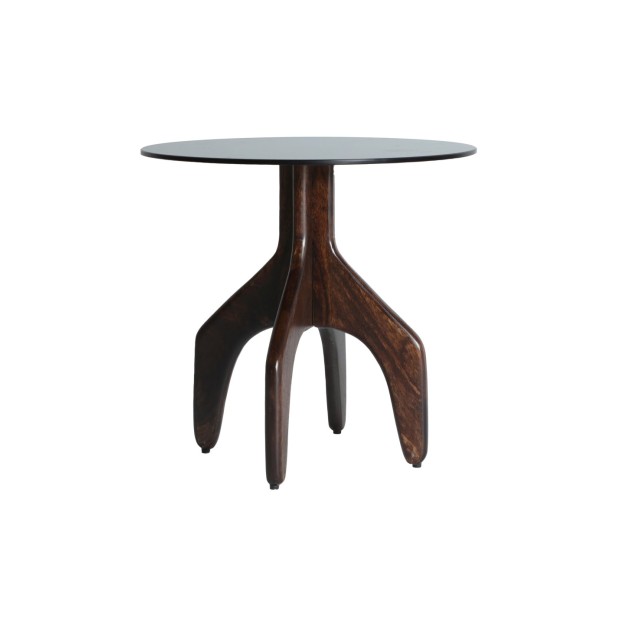 Mesa BICKERTON Ø50x47cm, Mango/Negro, Marrón - Kodu Home Design; 34777