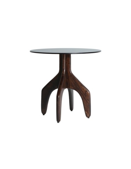 Mesa BICKERTON Ø50x47cm, Mango/Negro, Marrón - Kodu Home Design; 34777