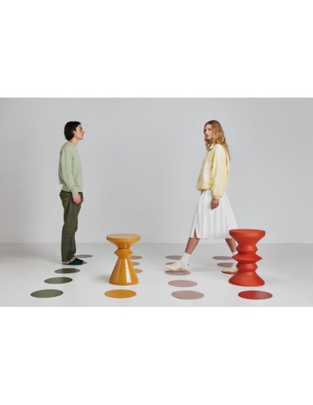 Mesa Auxiliar OLTEN, Hierro / Naranja - Kodu Home Design