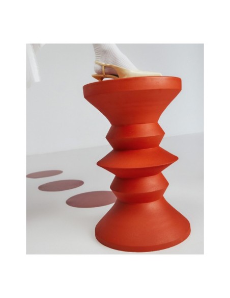 Mesa Auxiliar THUN, Hierro / Naranja - Kodu Home Design