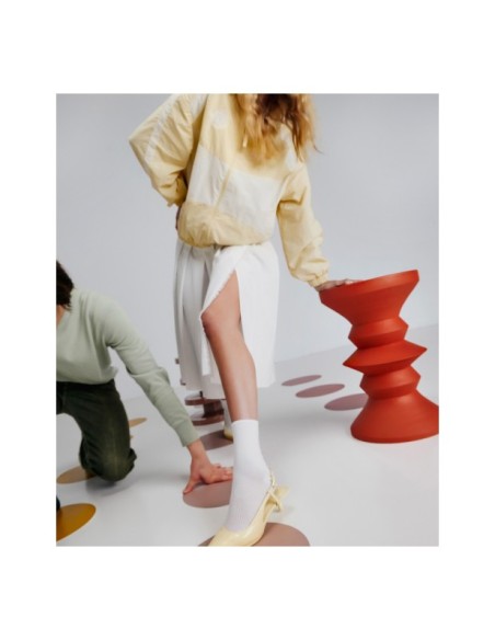 Mesa Auxiliar THUN, Hierro / Naranja - Kodu Home Design