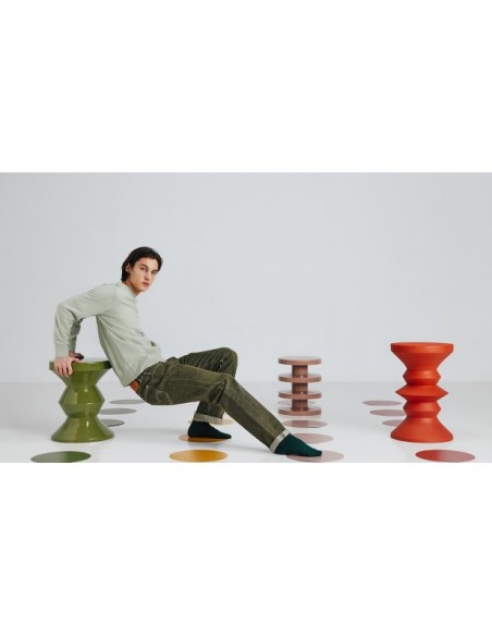 Mesa Auxiliar THUN, Hierro / Naranja - Kodu Home Design