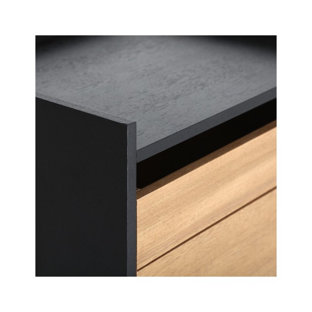 Mesita de Noche BRUSSA, DM / Negro,...