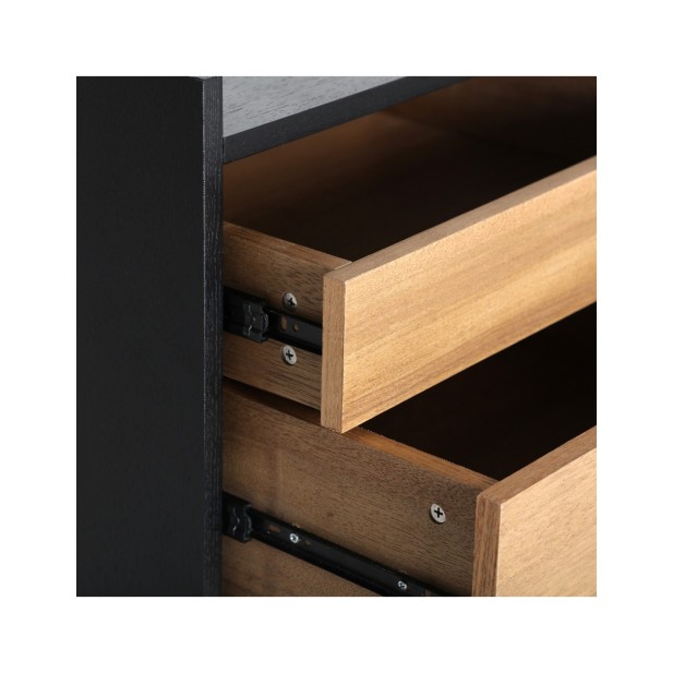 Mesita de Noche BRUSSA, DM / Negro,...