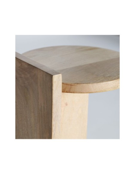 Mesa Auxiliar LESZNO, Mango / Marrón Claro, Natural, Marrón - Kodu Home Design