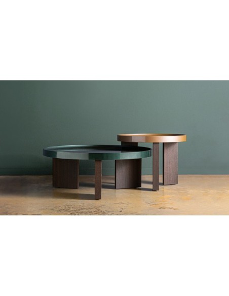 Mesa de Centro AOMORI, DM / Negro, Verde - Kodu Home Design