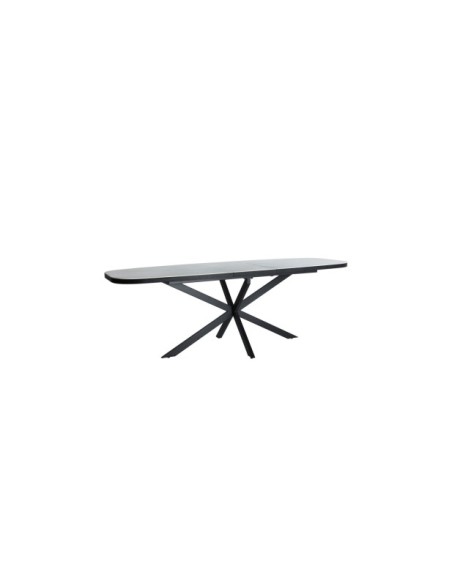 Mesa Extensible DROUX 180/220x90 cm, DM / Negro, Blanco - Kodu Home Design