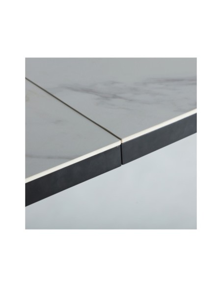 Mesa Extensible DROUX 180/220x90 cm, DM / Negro, Blanco - Kodu Home Design