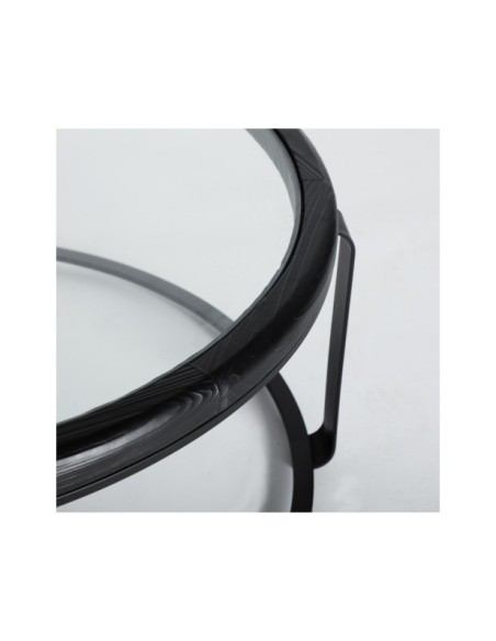 Mesa de Centro KILDE, Madera / Negro - Kodu Home Design