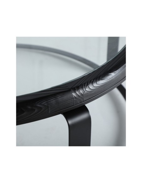 Mesa de Centro KILDE, Madera / Negro - Kodu Home Design