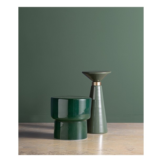 Mesa Auxiliar CASSIS, Vidrio / Verde...