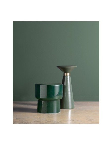 Mesa Auxiliar CASSIS, Vidrio / Verde - Kodu Home Design