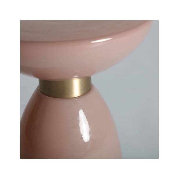 Mesa Auxiliar BELLANO, Vidrio / Rosa...