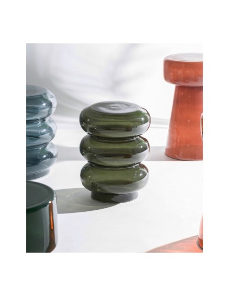 Mesa Auxiliar HALLSTAT, Vidrio / Verde - Kodu Home Design