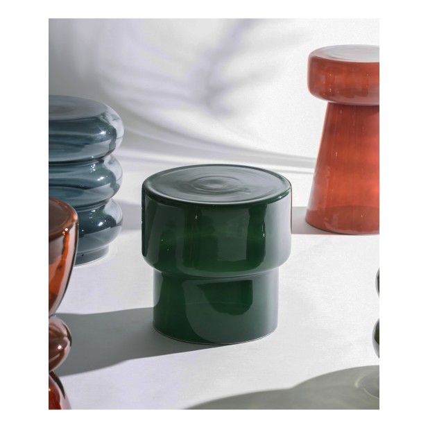 Mesa Auxiliar VARENNA, Vidrio / Verde...