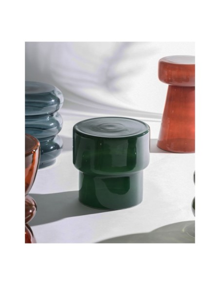 Mesa Auxiliar VARENNA, Vidrio / Verde - Kodu Home Design