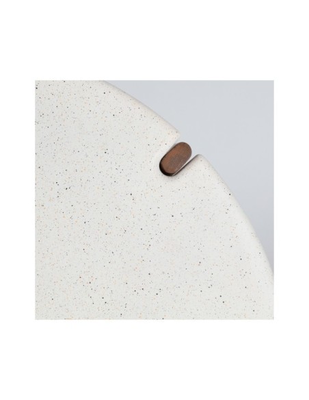 Mesa Auxiliar LAAX Ø80x40 cm, Mango / Blanco, Marrón - Kodu Home Design