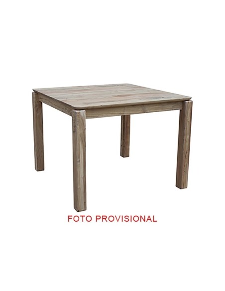 Mesa de Comedor BREIL 100x100 cm, Madera / Marrón Claro, Marrón - Kodu Home Design