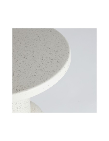 Mesa Auxiliar OVADA, Hierro / Blanco Roto, Blanco - Kodu Home Design