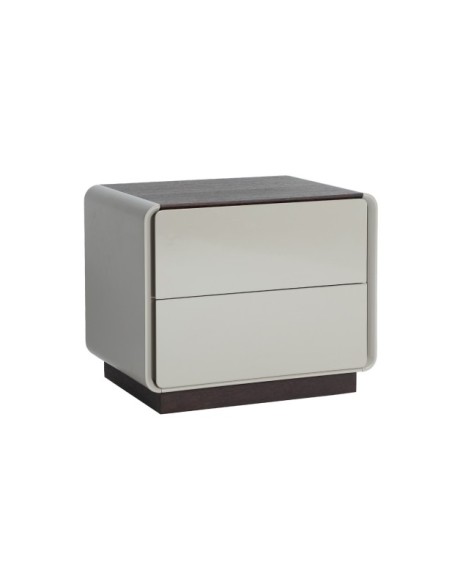 Mesita de Noche KIST, DM / Gris, Marrón - Kodu Home Design