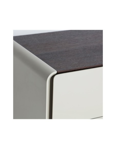 Mesita de Noche KIST, DM / Gris, Marrón - Kodu Home Design